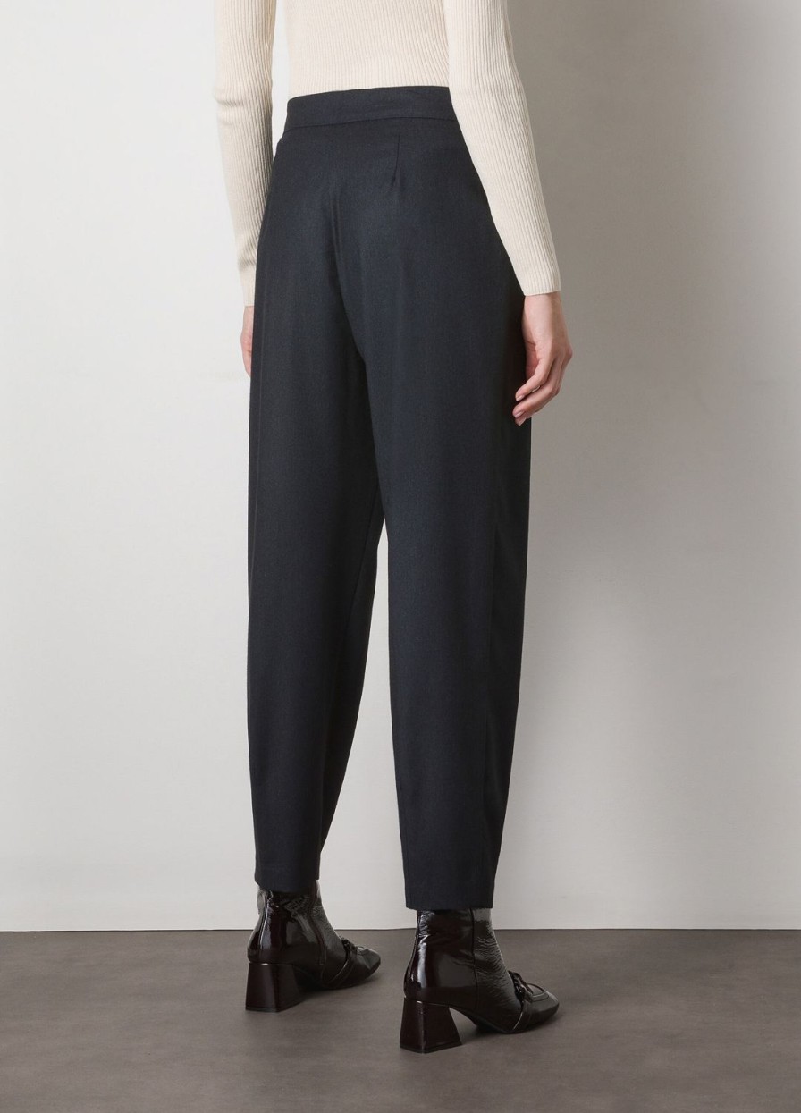 Habillement LES COPAINS Pantalons Slouchy | Pantalon Slouchy En Laine Melangee Blunavy