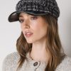 Accessoires LES COPAINS | Beret Bouclee Avec Visiere Bianconero