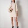 Habillement LES COPAINS Robes Courtes | Robe Courte En Laine Melangee Merinos Beige