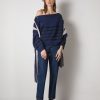 Habillement LES COPAINS Tricots | Pull Raye En Laine Vierge Melangee Bluscuro