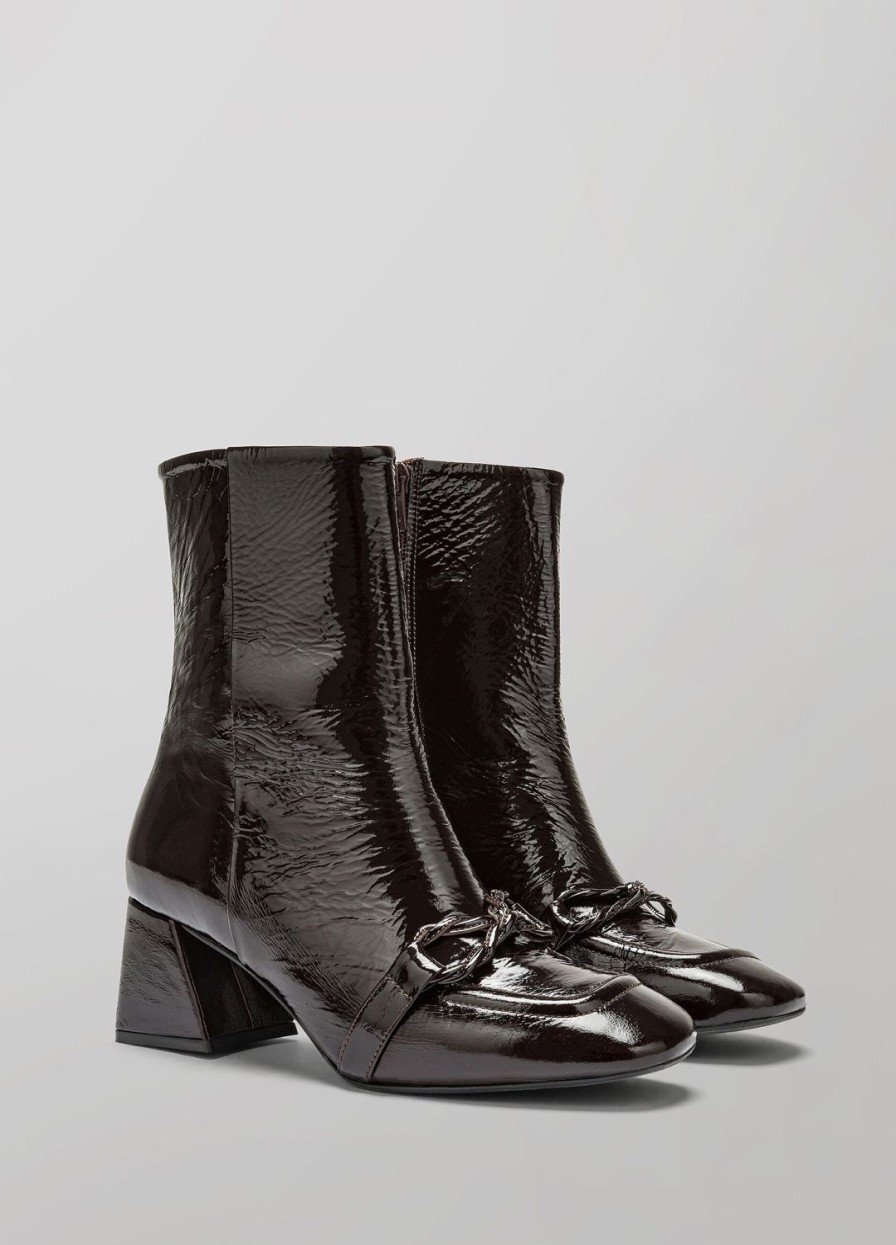 Chaussures LES COPAINS | Bottines Vernies Naplak Nero