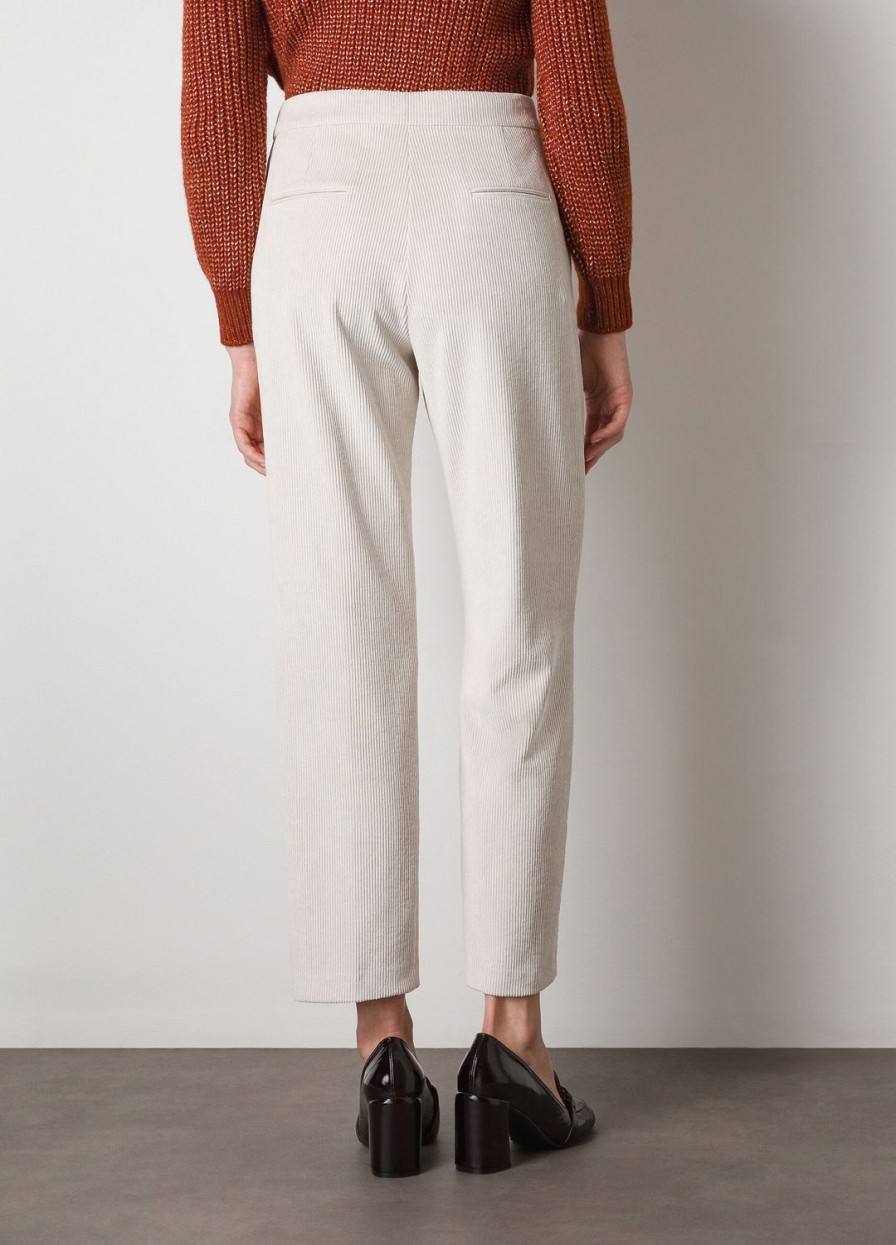 Habillement LES COPAINS Pantalons Straight | Pantalon Cigarette Cotele Bianco